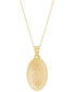ფოტო #1 პროდუქტის Angel Prayer Oval Medallion 18" Pendant Necklace in 10k Gold
