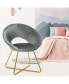 Фото #4 товара Modern Velvet Accent Chair Upholstered Vanity Chair
