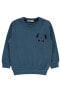 Фото #1 товара Erkek Çocuk Sweatshirt 2-5 Yaş I?ndigo