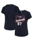 ფოტო #2 პროდუქტის Big Girls Rob Gronkowski Navy New England Patriots Sonic Heart Player Name and Number Dolman T-shirt