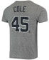 Фото #4 товара Men's Gerrit Cole Heathered Gray New York Yankees Name Number Tri-Blend T-shirt