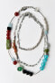 PACK OF 2 NECKLACES WITH BEADS AND STONES