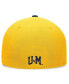 Фото #3 товара Men's White/Navy Michigan Wolverines Tri-Tone Heritage Collector Fitted Hat