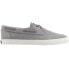 Sperry Pier Boat Sparkle Canvas Slip On Womens Grey Sneakers Casual Shoes STS84