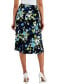 ფოტო #3 პროდუქტის Petite Floral Flared Pull-On Midi Skirt