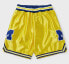 Mens Mitchell & Ness NCAA University of Michigan MAIZE SHORTS 1991