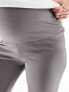 Фото #3 товара Mamalicious Maternity over the bump ribbed wide leg trousers in dark grey