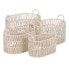 Set of Baskets White Rope 50 x 36 x 36 cm (4 Units)