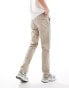 ASOS DESIGN straight fit ripstop trousers in beige