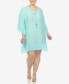 Фото #1 товара Plus Size Sheer Embroidered Knee Length Cover Up Dress