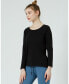 Фото #1 товара Rebody Essentials Scooped Long Sleeve Top For Women