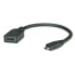 VALUE HDMI High Speed Cable + Ethernet - A - D - F/M 0.15m - 0.15 m - HDMI Type A (Standard) - HDMI Type D (Micro) - Black