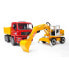 Фото #2 товара Игрушечный транспорт BRUDER Truck Of Works Man With Excavator Liebherr