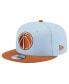 Фото #1 товара Men's Light Blue/Brown Washington Wizards 2-Tone Color Pack 9Fifty Snapback Hat
