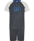 ფოტო #1 პროდუქტის Men's Cotton Loungewear Top and Short Set