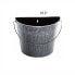 Farmhouse Half Round Wall Bucket, Black