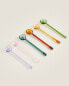 Фото #6 товара Pack of multicoloured borosilicate glass spoons (pack of 6)