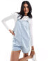 Mango oversized dungarees in light blue