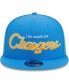 Фото #3 товара Men's Powder Blue Los Angeles Chargers Main Script 9FIFTY Snapback Hat