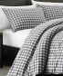 Preston Grey Cotton Flannel 3 Piece Duvet Cover Set, King