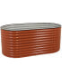 Фото #1 товара Galvalume Steel Oval Raised Garden Bed - Brown - 79 in x 32 in