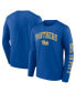 Men's Royal Pitt Panthers Distressed Arch Over Logo Long Sleeve T-shirt