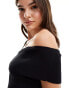 Фото #3 товара & Other Stories knitted top with asymmetric off-shoulder detail in black