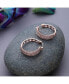 ფოტო #3 პროდუქტის Women's Embellished Hoop Earrings