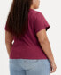 Фото #2 товара Plus Size Crewneck Short Sleeve Cotton T-Shirt