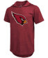 Фото #3 товара Men's Kyler Murray Heathered Cardinal Arizona Cardinals Name Number Tri-Blend Hoodie T-shirt