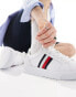 Tommy Hilfiger supercup stripe leather trainers in white