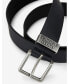 AX Bold Buckle Logo Leather Belt