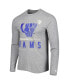 Men's Heathered Gray Los Angeles Rams Combine Authentic Red Zone Long Sleeve T-shirt