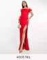 ASOS DESIGN Tall cap sleeve strappy open back bias maxi dress in red Красный, 34 - фото #2