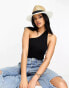 Accessorize felicity monoblock fedora straw hat in black and white