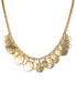 ფოტო #1 პროდუქტის Gold-Tone Hammered Disc Statement Necklace, 18" + 3" extender