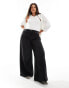 Фото #1 товара ASOS DESIGN Curve soft wide leg jean in black