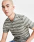 ფოტო #3 პროდუქტის Men's Marco Short Sleeve Striped Henley, Created for Macy's