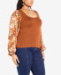 Фото #3 товара Plus Size May Soft Square Neck Sweater