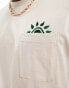 Фото #3 товара Threadbare sunset embroidery pocket t-shirt in light stone