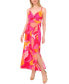 Фото #5 товара Women's Printed Twist-Front Open-Back Maxi Dress