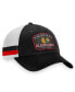 ფოტო #4 პროდუქტის Men's Black, White Chicago Blackhawks Fundamental Striped Trucker Adjustable Hat