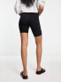 ASOS DESIGN 2 pack basic legging shorts in black