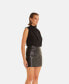 Women's Leather Skirts, Black