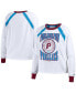 Фото #1 товара Women's White Distressed Philadelphia Phillies Raglan Long Sleeve T-shirt