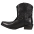 Roper Dusty Snip Toe Cowboy Booties Womens Black Casual Boots 09-021-0980-3057
