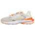 Puma Pwrframe Op1 Pronounce Lace Up Mens Off White, Orange, White Sneakers Casu