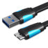 Фото #1 товара USB-кабель Vention VAS-A12-B100 1 m Чёрный (1 штук)