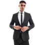 Фото #4 товара ASOS DESIGN slim suit jacket in black pindot