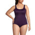 Фото #5 товара Plus Size Scoop Neck Soft Cup Tugless Sporty One Piece Swimsuit